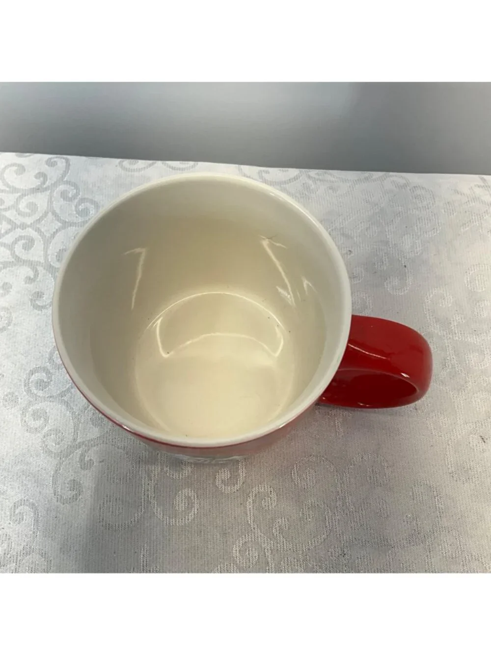 Starbucks 2021 18oz Red & Green Mug With Gold Swirl Design
